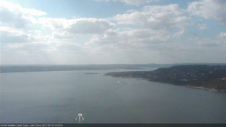 Lake Travis webcam, March 18, 2017 3:40 PM CT
