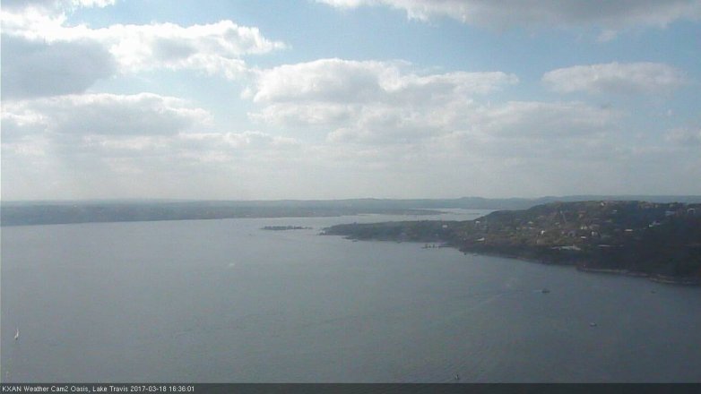Lake Travis webcam, March 18, 2017 3:45 PM CT