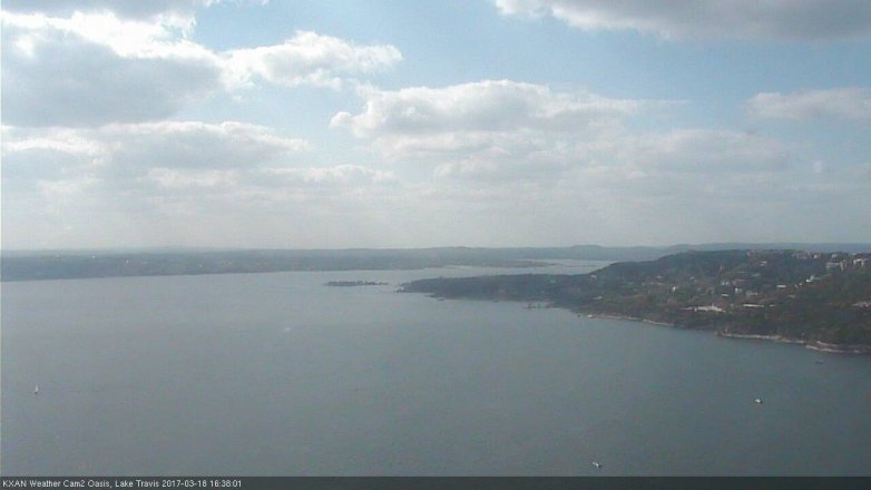 Lake Travis webcam, March 18, 2017 3:50 PM CT