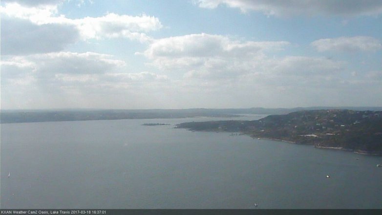 Lake Travis webcam, March 18, 2017 3:55 PM CT