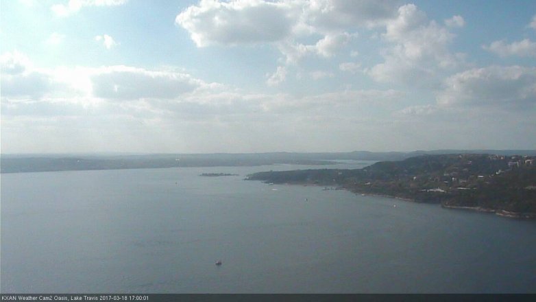 Lake Travis webcam, March 18, 2017 4:05 PM CT