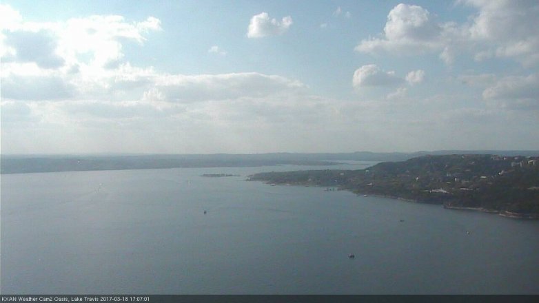 Lake Travis webcam, March 18, 2017 4:10 PM CT
