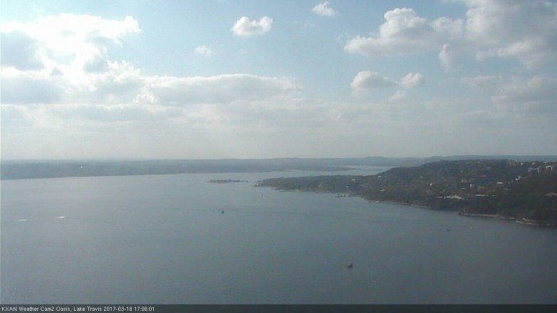 Lake Travis webcam, March 18, 2017 4:20 PM CT