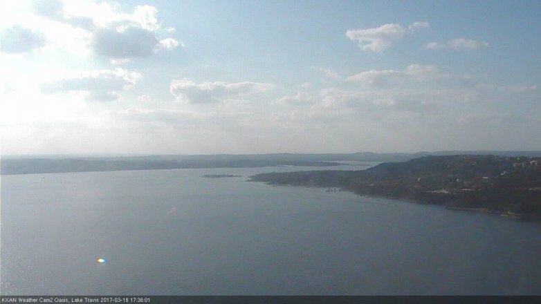 Lake Travis webcam, March 18, 2017 4:40 PM CT