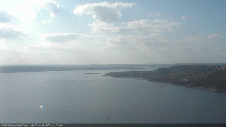 Lake Travis webcam, March 18, 2017 4:50 PM CT