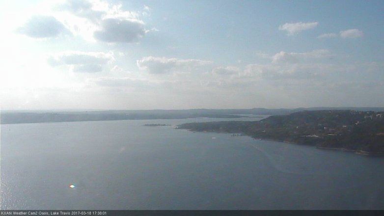 Lake Travis webcam, March 18, 2017 5:05 PM CT