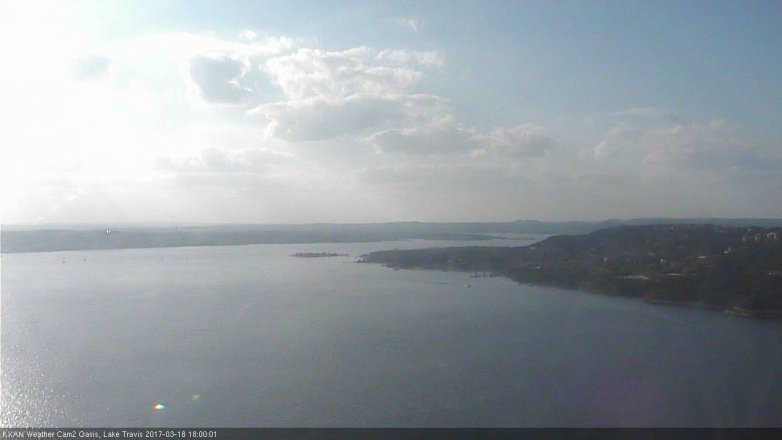 Lake Travis webcam, March 18, 2017 5:25 PM CT