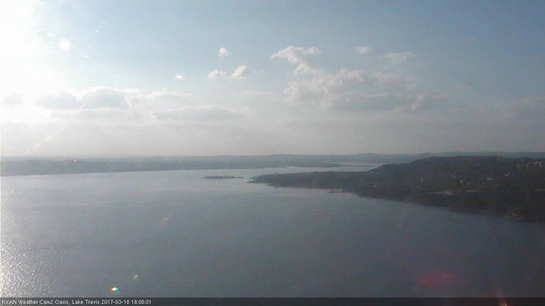 Lake Travis webcam, March 18, 2017 5:30 PM CT