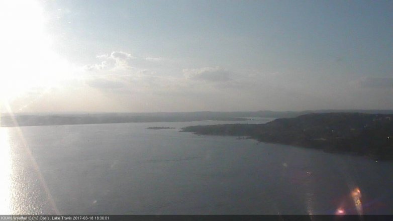 Lake Travis webcam, March 18, 2017 5:55 PM CT