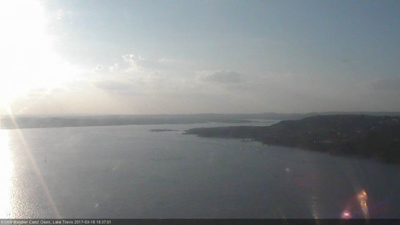 Lake Travis webcam, March 18, 2017 6:05 PM CT