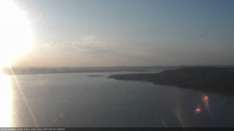 Lake Travis webcam, March 18, 2017 6:30 PM CT
