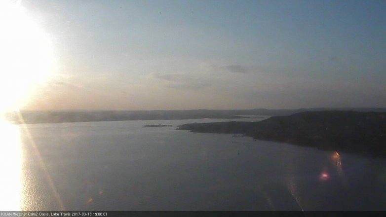 Lake Travis webcam, March 18, 2017 6:35 PM CT