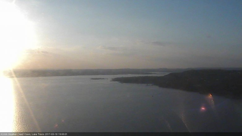 Lake Travis webcam, March 18, 2017 6:40 PM CT