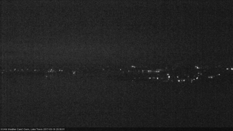 Lake Travis webcam, March 18, 2017 7:50 PM CT