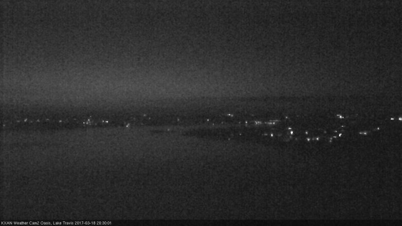 Lake Travis webcam, March 18, 2017 7:55 PM CT