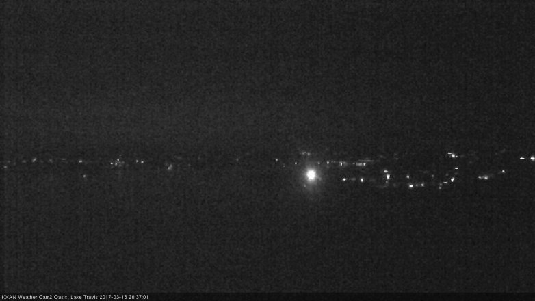 Lake Travis webcam, March 18, 2017 8:00 PM CT