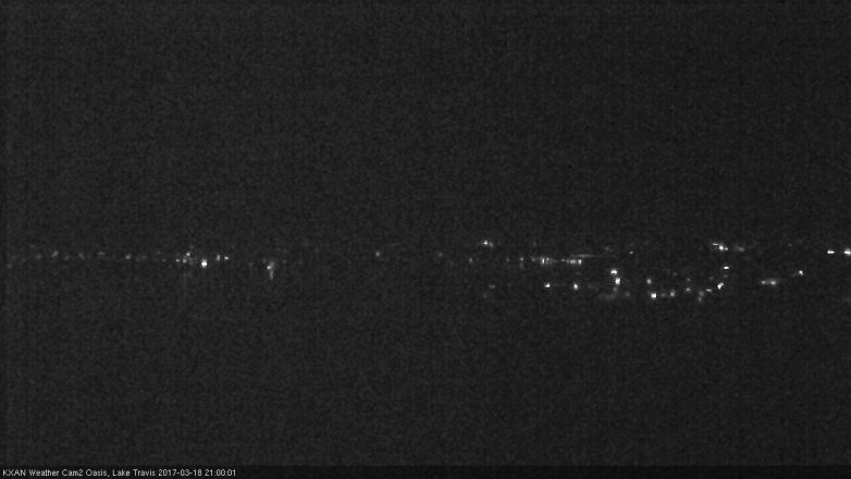 Lake Travis webcam, March 18, 2017 8:15 PM CT