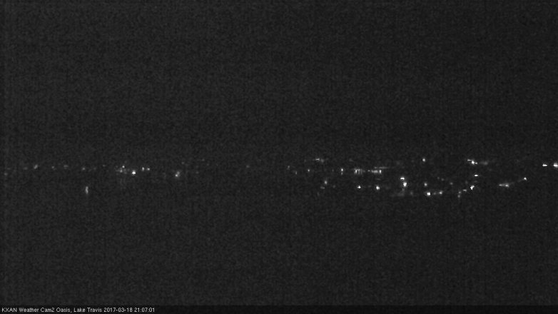 Lake Travis webcam, March 18, 2017 8:25 PM CT
