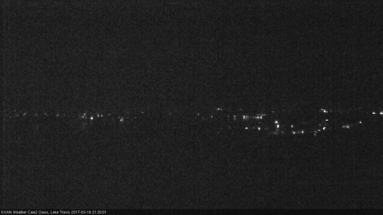 Lake Travis webcam, March 18, 2017 8:35 PM CT