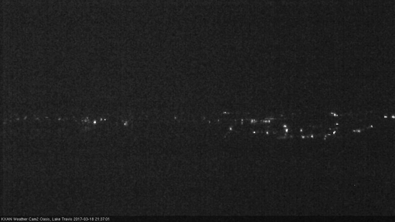Lake Travis webcam, March 18, 2017 8:40 PM CT