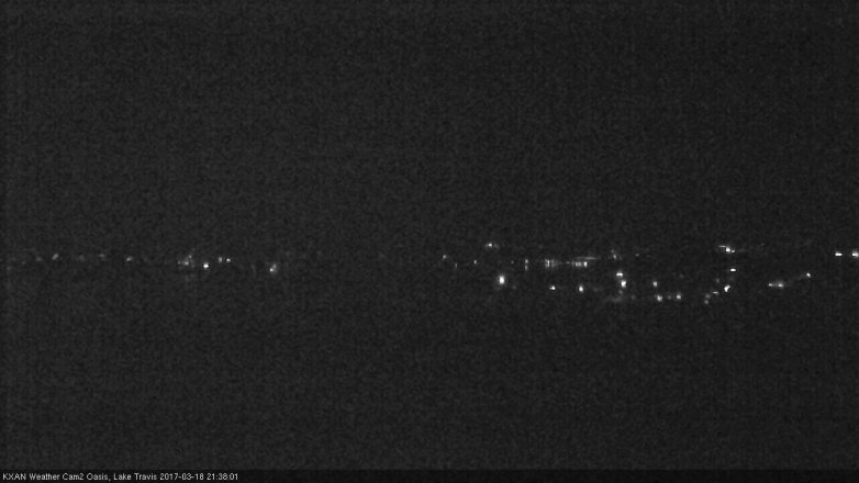 Lake Travis webcam, March 18, 2017 8:50 PM CT