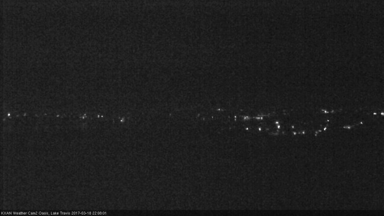 Lake Travis webcam, March 18, 2017 9:15 PM CT