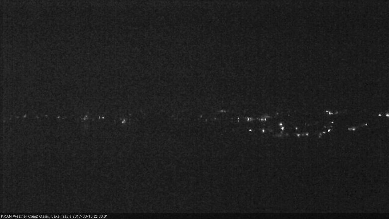 Lake Travis webcam, March 18, 2017 9:20 PM CT