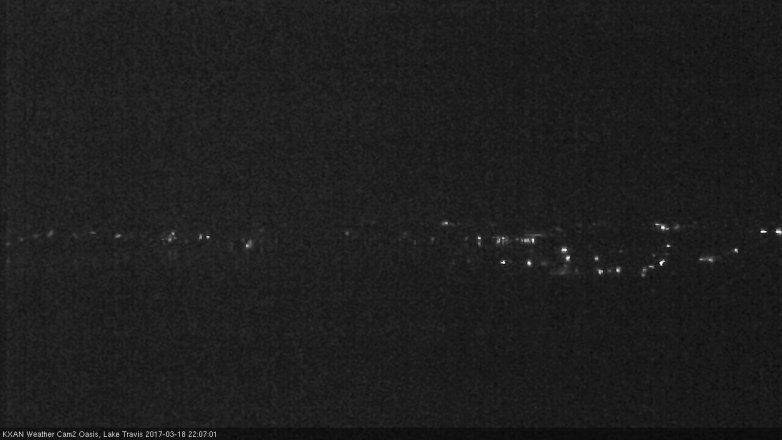 Lake Travis webcam, March 18, 2017 9:25 PM CT
