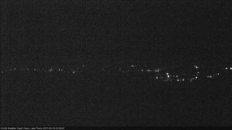 Lake Travis webcam, March 18, 2017 9:40 PM CT