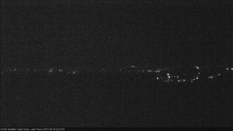 Lake Travis webcam, March 18, 2017 10:00 PM CT