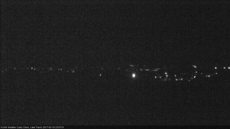 Lake Travis webcam, March 18, 2017 10:15 PM CT