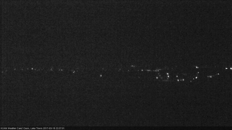 Lake Travis webcam, March 18, 2017 11:00 PM CT