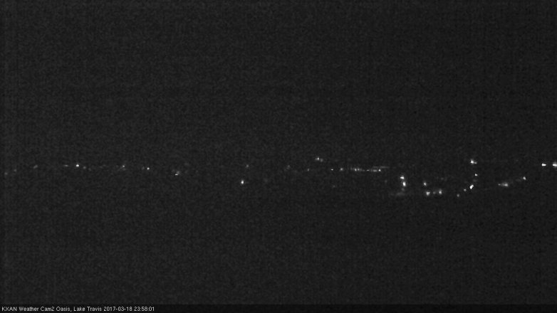 Lake Travis webcam, March 18, 2017 11:35 PM CT