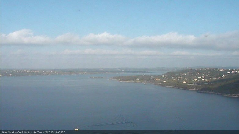 Lake Travis webcam, March 19, 2017 9:00 AM CT