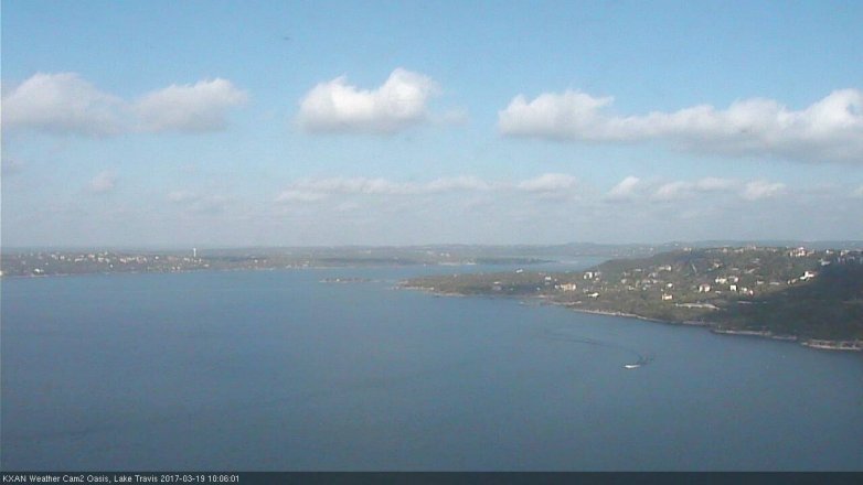 Lake Travis webcam, March 19, 2017 9:20 AM CT