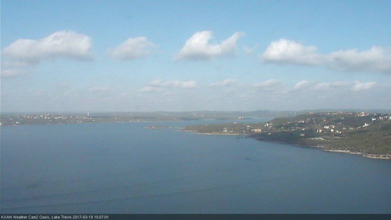 Lake Travis webcam, March 19, 2017 9:35 AM CT