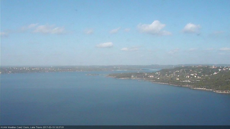 Lake Travis webcam, March 19, 2017 9:40 AM CT