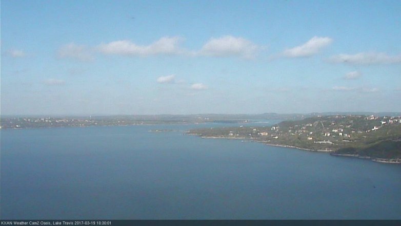 Lake Travis webcam, March 19, 2017 9:50 AM CT
