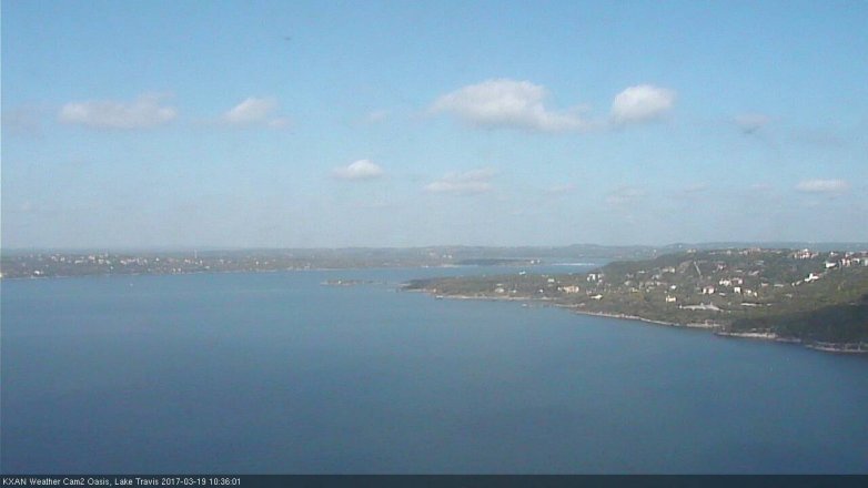 Lake Travis webcam, March 19, 2017 10:00 AM CT