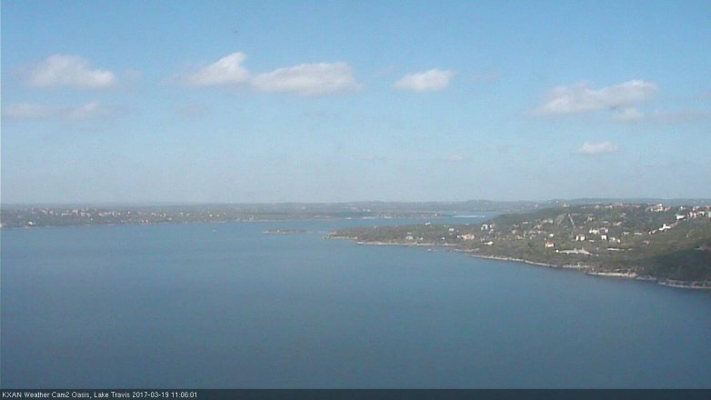 Lake Travis webcam, March 19, 2017 10:25 AM CT