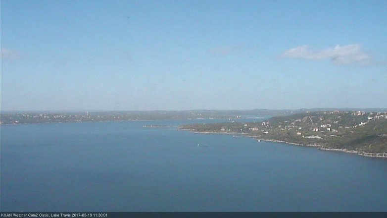 Lake Travis webcam, March 19, 2017 10:55 AM CT