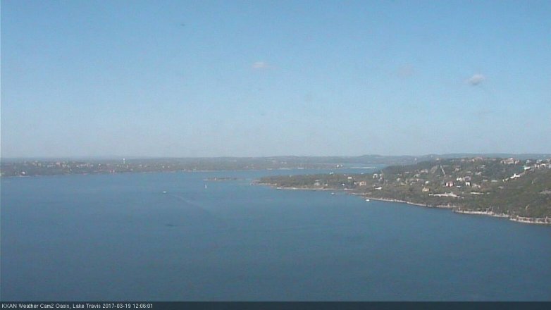 Lake Travis webcam, March 19, 2017 11:15 AM CT