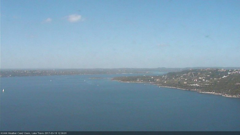 Lake Travis webcam, March 19, 2017 11:35 AM CT