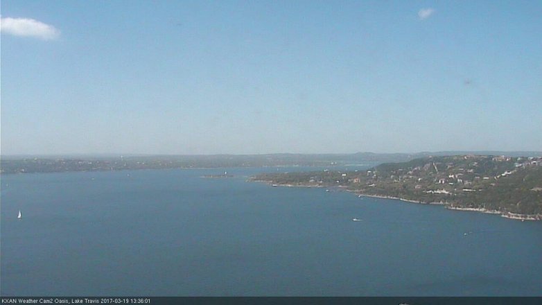 Lake Travis webcam, March 19, 2017 12:45 PM CT