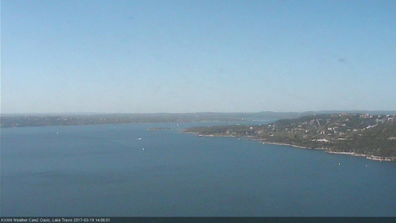 Lake Travis webcam, March 19, 2017 1:10 PM CT