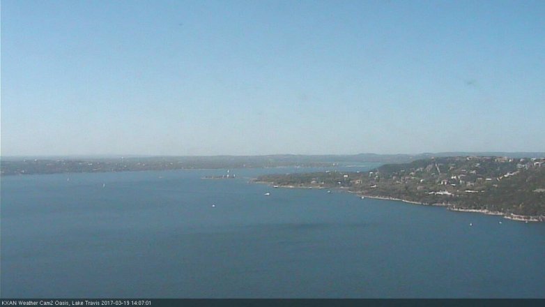 Lake Travis webcam, March 19, 2017 1:15 PM CT