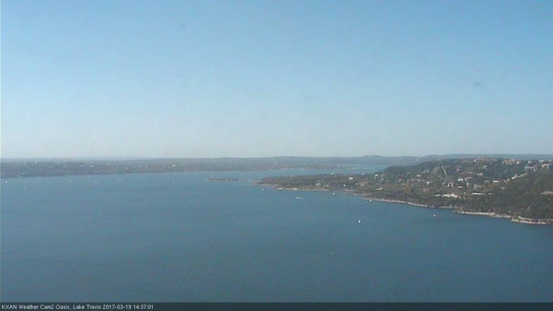 Lake Travis webcam, March 19, 2017 1:45 PM CT