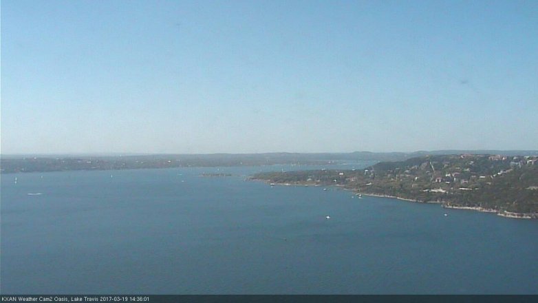 Lake Travis webcam, March 19, 2017 1:55 PM CT