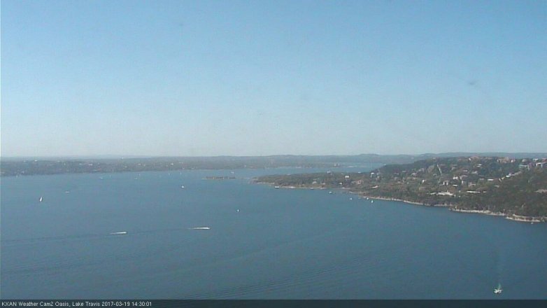 Lake Travis webcam, March 19, 2017 2:00 PM CT