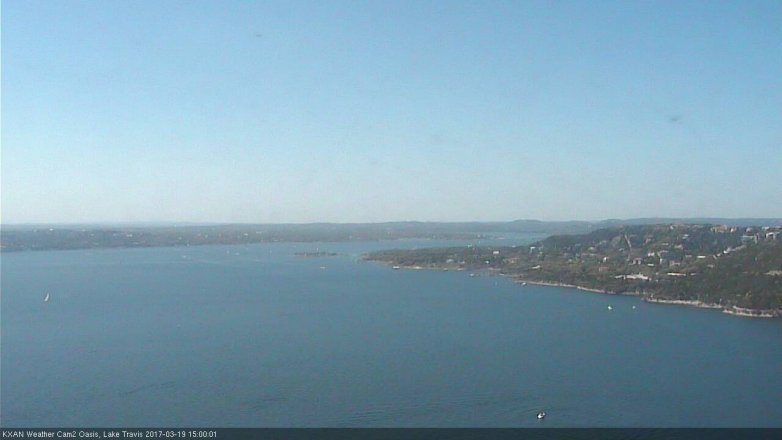 Lake Travis webcam, March 19, 2017 2:05 PM CT
